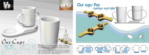 Our Cups for mother and child C designed from the mid level of the Linnak.